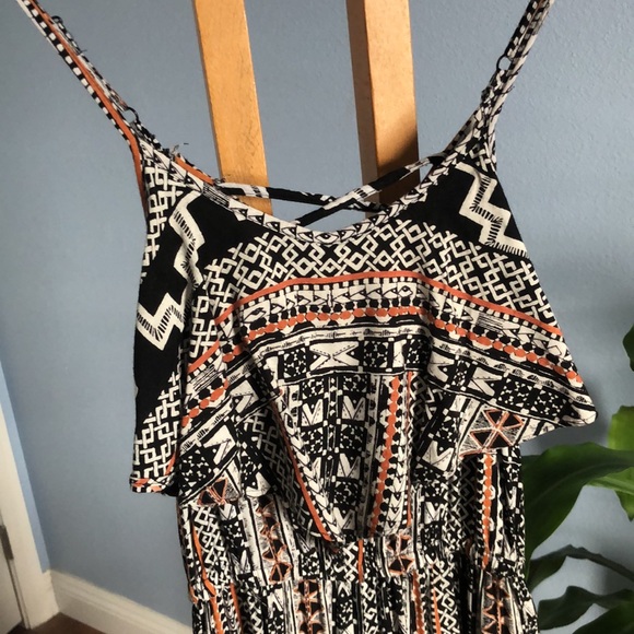 ANGIE Geometric Boho Jumpsuit Romper *Flaw* - Picture 5 of 14